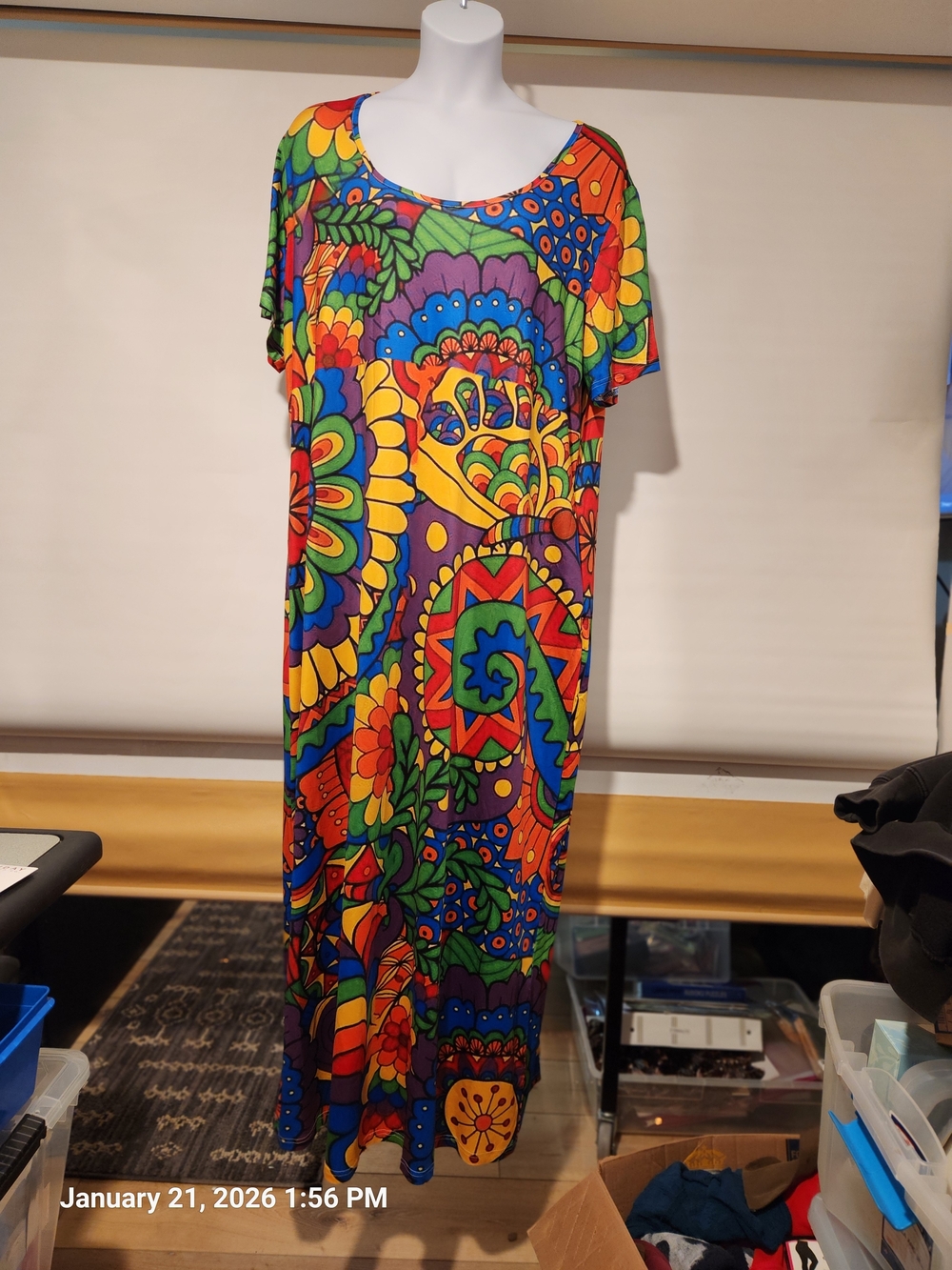 Colorful Multicolor Floral Paisley Maxi Dress Nwot
